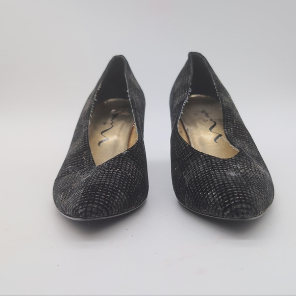 Vintage Nina Sz 10  Black Sparkle Women's Heels - Picture 3 of 9